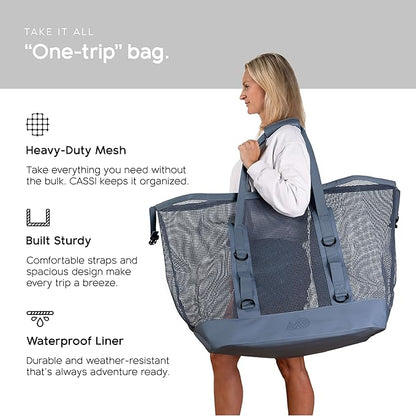MISSION Boat Gear CASSI Heavy-Duty Outdoor Tote and Waterproof Marine-Grade Mesh Boat Bags