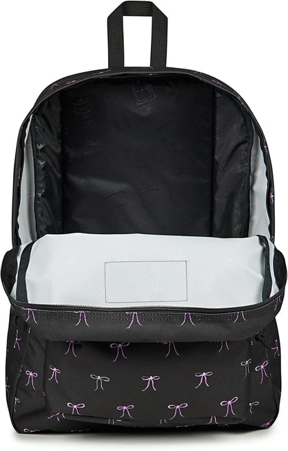 JanSport SuperBreak One Backpack - Durable, Lightweight Bookbag with 1 Main Compartment, Front Utility Pocket with Built-in Organizer - Premium Backpack, Bad Bows
