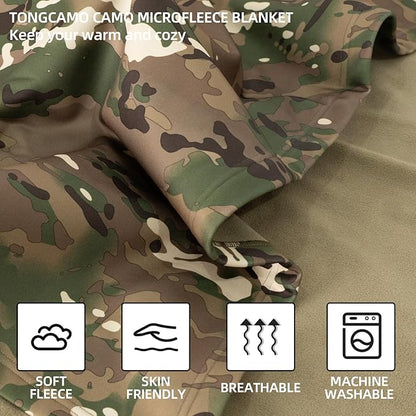 Camo Throw Blanket for Couch Sofa Soft Cozy Blankets Fleece Warm Lightweight Bedding Blanket for Living Room Travel