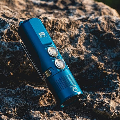 RovyVon 2nd Aurora A23 USB-C Rechargeable EDC Flashlight, 1000 Lumens Super Bright with EDC Pocket-Sized, Momentary on, Lock Mode, Gift for Emergency,Outdoor(Blue)