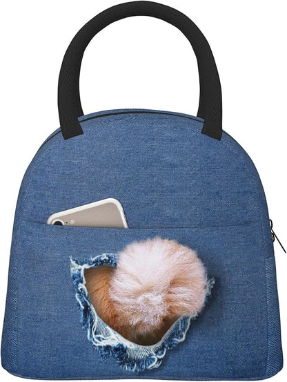 Cute Dog Lunch Bag Lunch Box for Women Men Boys Girls, Reusable Insulated Lunch Tote Bag, Leakproof Thermal Cooler Sack Food Handbags High Capacity for Work School Picnic Camping Gifts