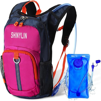 1 Pcs Kids Hydration Backpack with 1.5L Hydration Water Bladder Lightweight Water Backpack Hydration Pack