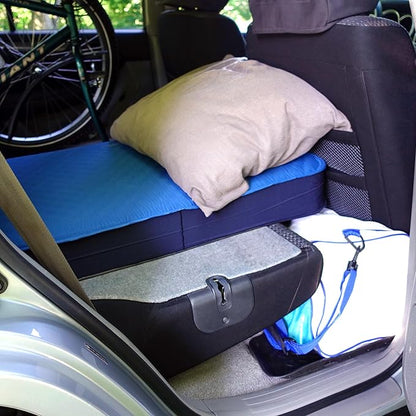 LOSTHORIZON 4.5” Thick Self Inflating Sleeping Pad with Solid Foam, Camping Mattress with Air Pump, Portable Roll Up Bed, Inflatable Outdoor Mat for Rooftop Tent Car Truck Van, Cot