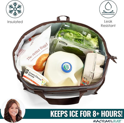 Rachael Ray Chillout Soft Sided Cooler Bag - Insulated, Leak Proof, Portable for Travel