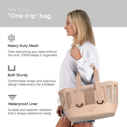 MISSION Boat Gear CASSI Heavy-Duty Outdoor Tote and Waterproof Marine-Grade Mesh Boat Bags