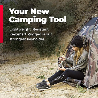 KeySmart Rugged Key Organizer for Men - Compact Multi-Tool Key Holder with Bottle Opener and Pocket Clip (Up to 14 Keys)