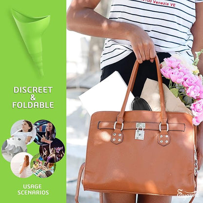 Female Urination Device,Portable Reusable Urinal Funnel with Extension Tube,Small Folding Storage,Suitable for Travel, Festivals, Camping,Traffic Jams,Etc,Includes Waterproof Bag,Waterproof Cup