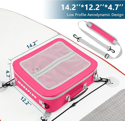 Waterproof PVC Paddleboard Cooler Deck Bag - 12 Can Soft Insulated Cooler for Paddleboarding, Camping, Kayaking