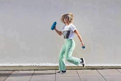 LifeStraw Go Series – Insulated Stainless Steel Water Filter Bottle for Travel and Everyday use removes Bacteria, parasites and microplastics, Improves Taste, 24oz Laguna Teal