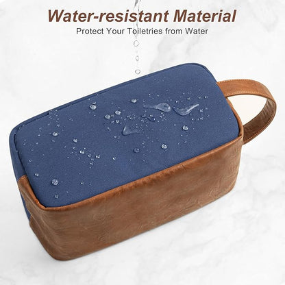 Travel Toiletry Bag for Men, Hanging Toiletry Organizer, Water Resistant Shaving Kit with Large Capacity for Travel Accessories - Navy Blue