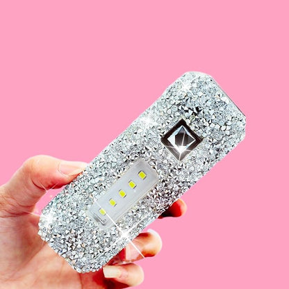 Bling Flashlight Rhinestone Sparkly Glitter Flash Light for Woman Diamond Decor Cute Pink Flashlight Camping Essentials