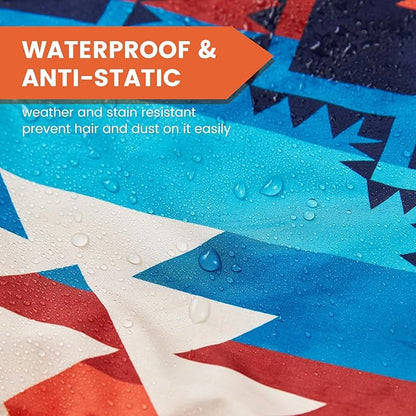 Cozy Bliss Puffy Outdoor Camping Blanket, Sleeping Bag, Picnic Mat-3 in 1 Multi Use, Warm Down Alternative Filled, Lightweight Packable for Hiking Travel Stadium Concerts, Gift for Children 63"x78"