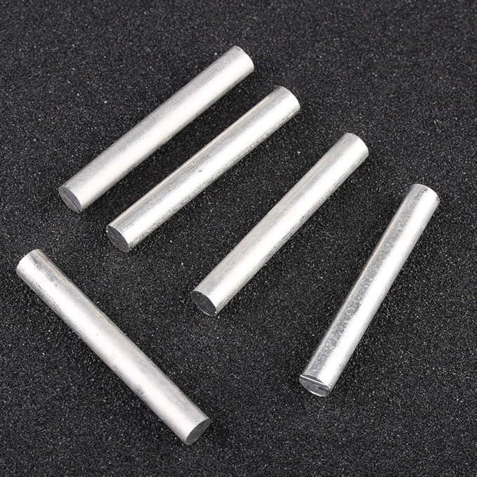 F-ber 5pcs 4inch(100mm)/5inch(127mm) Long OD16mm(0.63") High Purity 99% Magnesium Metal Rod Mg Fire Starter Survival Emergency Rod Well Sparks for Camping Hiking