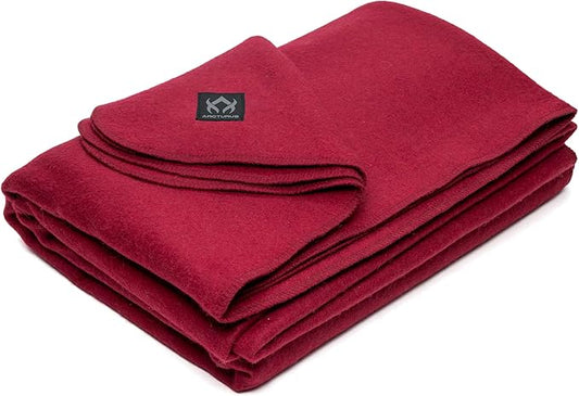 Arcturus Military Wool Blanket - Warm, Thick, Washable - Great for Outdoors, Camping, Stadium Blanket, Picnics, Travel - Car & Bushcraft Survival Kits, Large 64in x 88in 4.5 lb