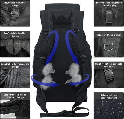80L 100 Liters Camping Hiking Military Tactical Backpack,Water Resistant Large Travel Daypacks Outdoor MOLLE Rucksack