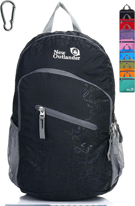 Outlander Packable Handy Lightweight Travel Hiking Backpack Daypack-Black-L