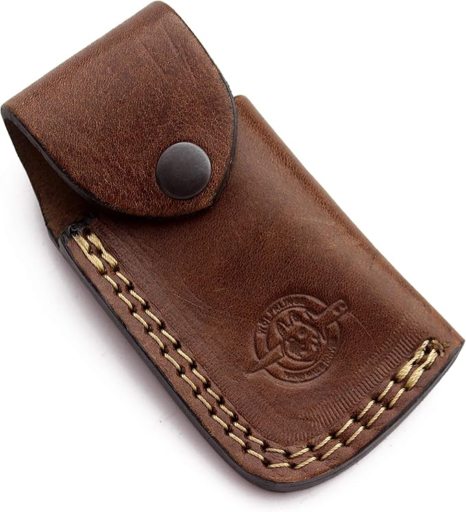 Handmade Damascus Steel Pocket,FoldingKnife Bowie for Hunting,Survival,Camping,Bushcraft and Fishing -Fixed Blade Dagger with Folding Full Tang-Micarta Handle with Cowhide-Leather Sheath-DCX 21 -96