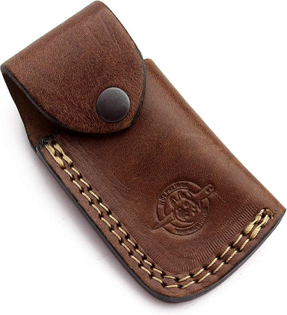 Handmade Damascus Steel Pocket,FoldingKnife Bowie for Hunting,Survival,Camping,Bushcraft and Fishing -Fixed Blade Dagger with Folding Full Tang-Micarta Handle with Cowhide-Leather Sheath-DCX 21 -96