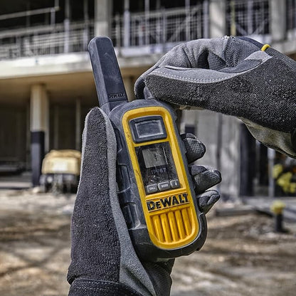 DEWALT DXFRS800 Bundle 2W Walkie Talkies Heavy Duty Business Two-Way Radios, 6 Pack with 6 Headsets Plus Gang Charger (DXFRS800BCH6-SV1)