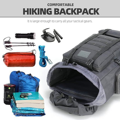100L Hiking Camping Backpack Tactical Backpack for Men Large Survival Hunting Waterproof Backpack Molle Rucksack Military Camping Backpacking Daypack