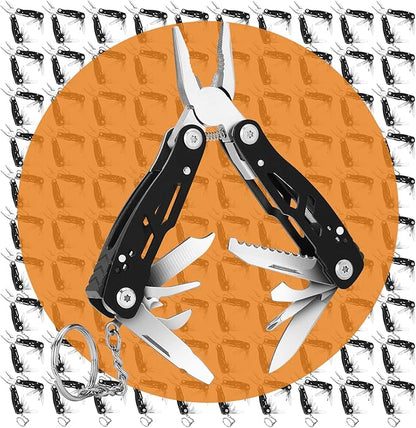 2PCS Bovgero Mini Multitool Pliers 15 in 1, Handmade Multi Tool Plier, Premium Keychain Multitool, Small Multi-tool, Birthday Fatherâ€™s Day Gift for Men Him Husband Boyfriend Father Handyman