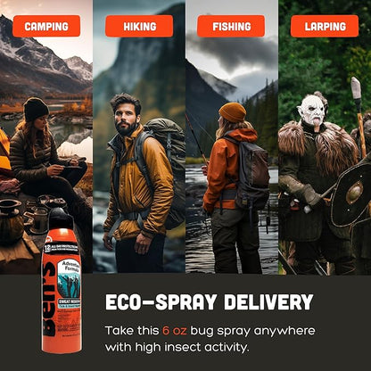 Ben's Adventure Formula - Tick & Mosquito Repellent for Up to 12 Hours of Protection - 20% Picaridin Bug Spray with EcoSpray Fine Mist Sprayer - Sweat-Resistant - 6 oz (3 Pack)
