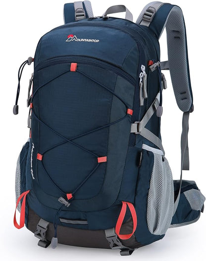 MOUNTAINTOP 40L Hiking Backpack Travel Daypack with Rain Cover for Outdoor Backpacking, Camping
