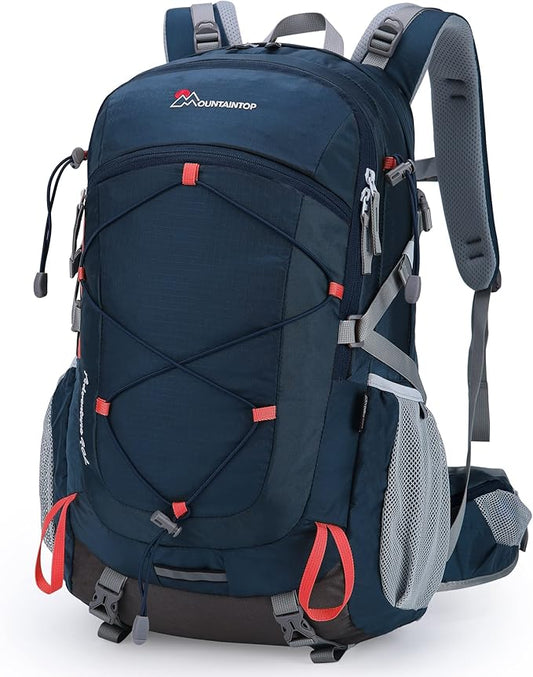 MOUNTAINTOP 40L Hiking Backpack Travel Daypack with Rain Cover for Outdoor Backpacking, Camping
