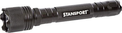 Stansport Heavy-Duty Tactical Flashlight W/Batteries - Cree T6 Bulb - 500 Lm, Black, One Size, 102-500