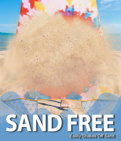 Microfiber Beach Towel – Orange Soda Quick Dry Lightweight Sand Free Oversized Large Towel Accessories Travel Must Have Swim Pool Yoga Camping Gear Summer Cruise Ship Essentials Cloud Compact Gift