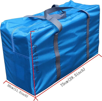 Extra Large 30" Moving Bag Totes Heavy Duty Reusable Inflatable Kayak Storage Carry Bag Lightweight Nylon Luggage Bag for Travelling,College Dorm, Camping, Christmas Decorations Storage