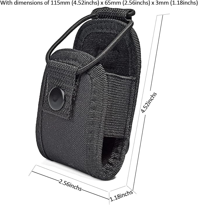 HYS Universal Holster Radio Case, Worn on a Belt/Shoulder Strap Radio Holster for baofeng UV5R 888S Motorola talkabout Midland Cobra Walkie Talkie radio