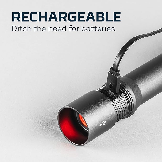 NEBO Redline 6K 6000-Lumen LED Rechargeable Bright Flashlight for EDC, Camping, Hunting, Hiking & Davinci Powerful, Rechargeable and Waterproof HandheldFlashlight