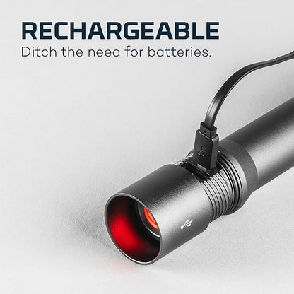 NEBO Redline 6K 6000-Lumen LED Rechargeable Bright Flashlight for EDC, Camping, Hunting, Hiking & Davinci Powerful, Rechargeable and Waterproof HandheldFlashlight