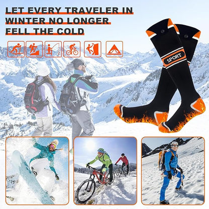 Heated Socks for Men Women,5000mAh Rechargeable Foot Warmer Electric Heating Socks with 3 Heating Settings & App Remote Control Thermal Electric Socks,Warm Socks for Hunting Skiing Camping Hiking