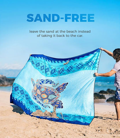 OCOOPA Beach Blanket Waterproof Sandproof, 10'X 9' Extra Large, Soft and Sturdy, Light Weight and Portable, Perfect for Beach Vacation, Famlily Park Picnic, Travel Camping, Outdoor Gifts