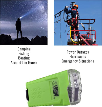 USB Rechargeable LED Emergency Flashlight for Home Power Failure, Waterproof, Small, High Powered for Camping, Hurricanes, Long Lasting with 2 Year Warranty. Has Red and Spot Light.