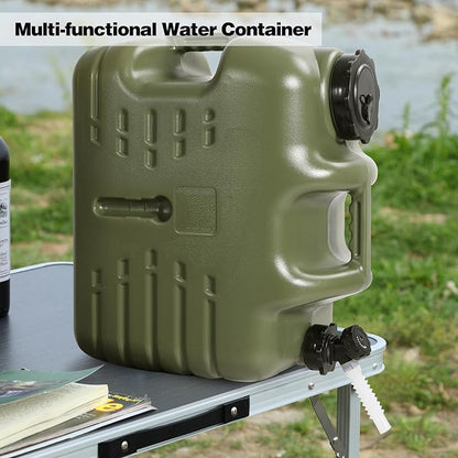 REDCAMP 6.6 Gallon Portable Water Container with Spigot, Water Storage Camp Water Jug for Camping Outdoor Hiking (25L Green)