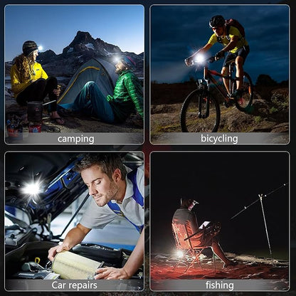 SEFONE 2 Pack Cob Keychain Work Light, 1000 Lumens Keychain Light with 4 Modes, Mini Keychain Flashlights Led Emergency Light, Pocket Light with Magnet Bracket Folding for Biking Fishing Running