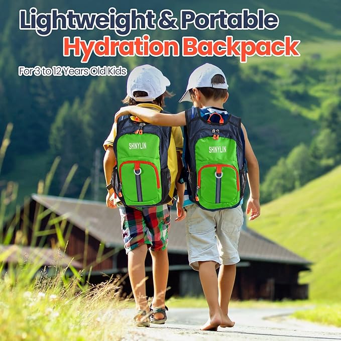 1 Pcs Kids Hydration Backpack with 1.5L Hydration Water Bladder Lightweight Water Backpack Hydration Pack