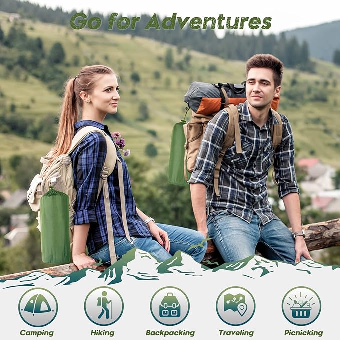 Inflatable Sleeping Pad for Camping, 3.9’’ Thick Self-Inflating Camping Pad with Pillow, Quick Inflation by Stamping, Waterproof, Lightweight, Portable Sleeping Mat for Backpacking, Hiking, Traveling