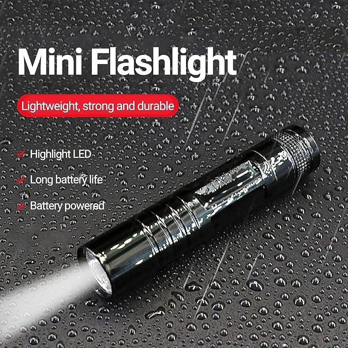 Red Mini Flashlight, High Brightness Water-Proof Portable Outdoor Emergency LED Pocket Flashlight Handheld Flashlights for Cycling, Emergency Small Strong Light Keychain