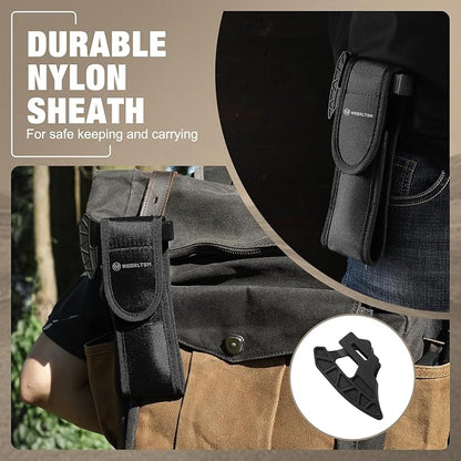 Camping Multitool Hatchet, 22 in 1 Super Hardened Stainless Steel Multitool Hammer Axe with Safety Locking, Upgrad Hidden Portable Camp Survival Hatchet Screwdriver Set with Nylon Sheath