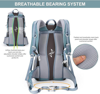 MOUNTAINTOP 40L Hiking Backpack Travel Daypack with Rain Cover for Outdoor Backpacking, Camping
