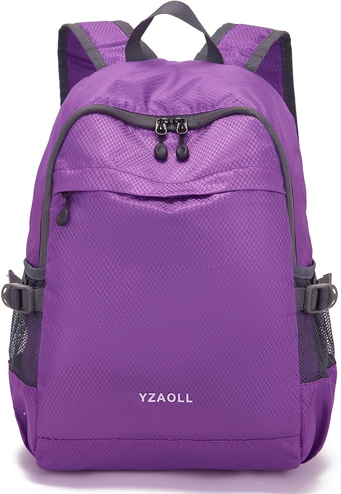 YZAOLL Small Lightweight Packable Hiking Backpack, 20L Hiking Backpack Day Pack for Women Men Travel Camping Vacation,Purple