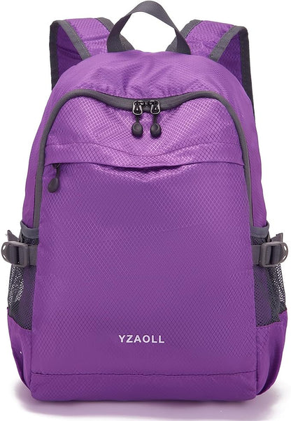 YZAOLL Small Lightweight Packable Hiking Backpack, 20L Hiking Backpack Day Pack for Women Men Travel Camping Vacation,Purple