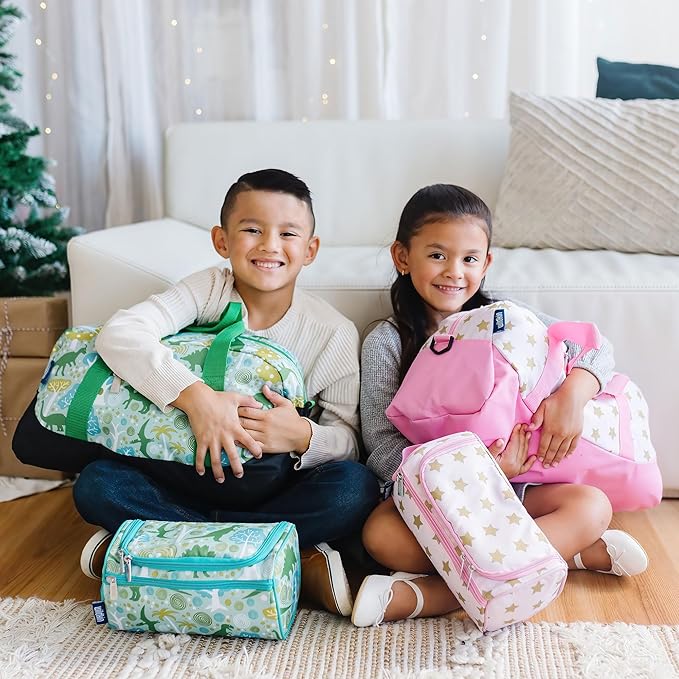 Wildkin Kids Overnighter Duffel Bag – Carry-On Size, Ideal for School & Sleepovers – Lilac Lemonade