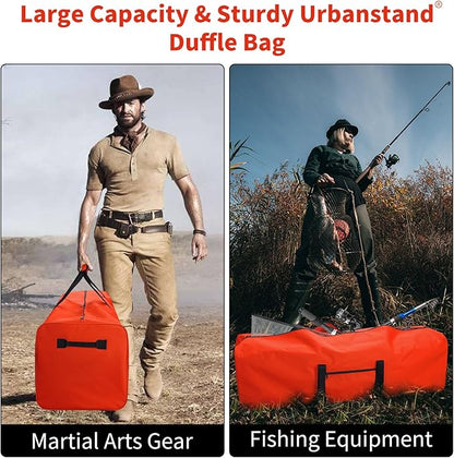 48 Inch Travel Duffle Bag Extra Large Sport Equipment Duffel Bags with 2-way Lockable Zippers Orange