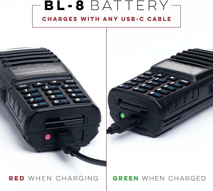 BTECH MURS-V2 200 Fully Customizable Channels MURS Two-Way Radio. USB-C Charging, IP54 Weatherproof, Dual Band Scanning (VHF/UHF), FM Radio, & NOAA Weather Broadcast Receiver