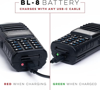 BTECH MURS-V2 200 Fully Customizable Channels MURS Two-Way Radio. USB-C Charging, IP54 Weatherproof, Dual Band Scanning (VHF/UHF), FM Radio, & NOAA Weather Broadcast Receiver